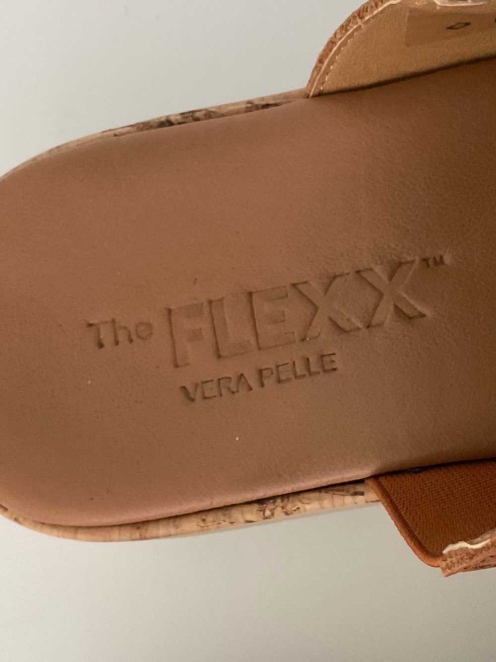VERA PELLE Slide Strap Sandals Brown Size 8.5 - Picture 3 of 6